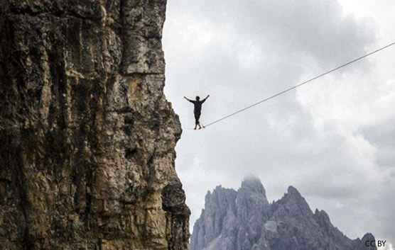 risky loans are like walking a tight rope